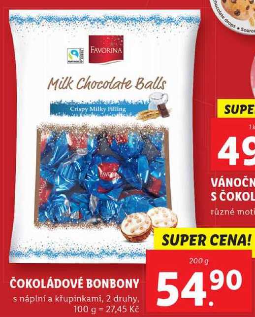 ČOKOLÁDOVÉ BONBONY, 200 g