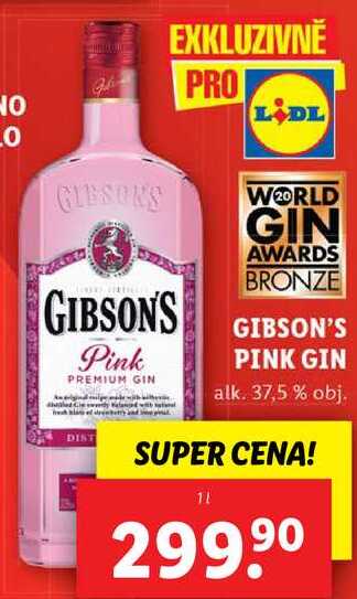 GIBSON'S PINK GIN, 1 l
