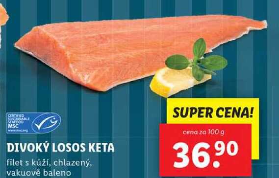 DIVOKÝ LOSOS KETA, cena za 100 g