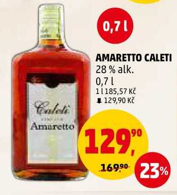 AMARETTO CALETI 28% alk., 0,7 l