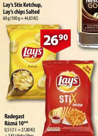 Lay's Stix Ketchup, Lay's chips Salted, 60 g