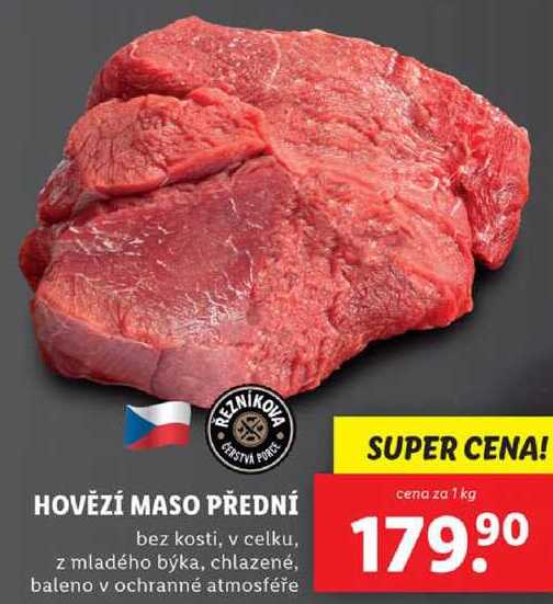 HOVĚZÍ MASO PŘEDNÍ, cena za 1 kg