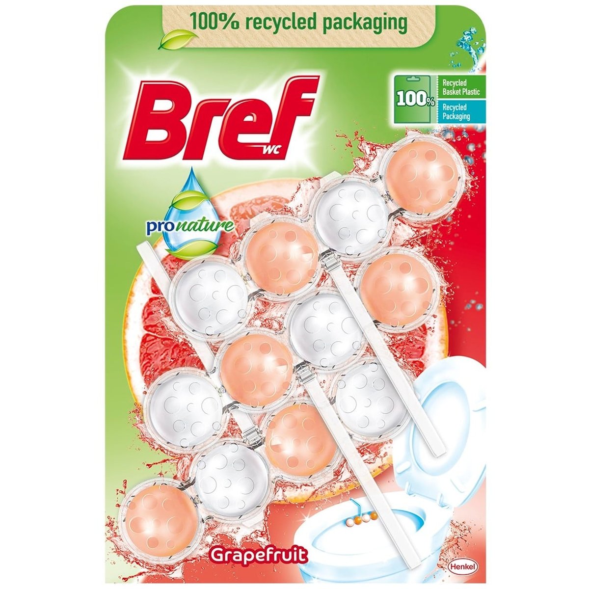 Bref Pro Nature Grapefruit WC blok