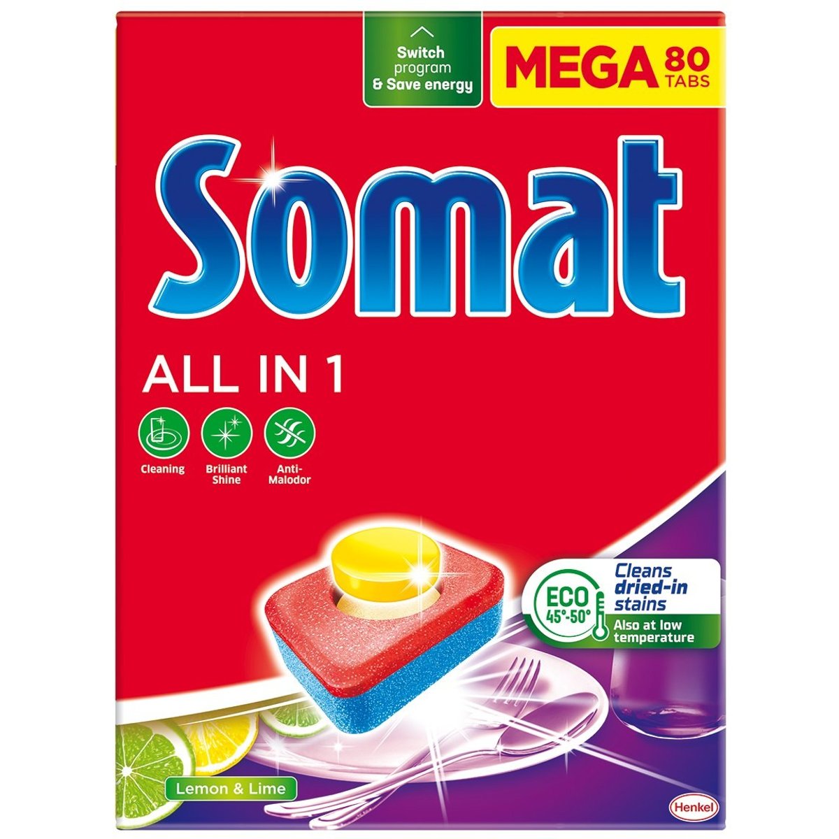 Somat All in 1 Lemon & Lime Tablety do myčky na nádobí