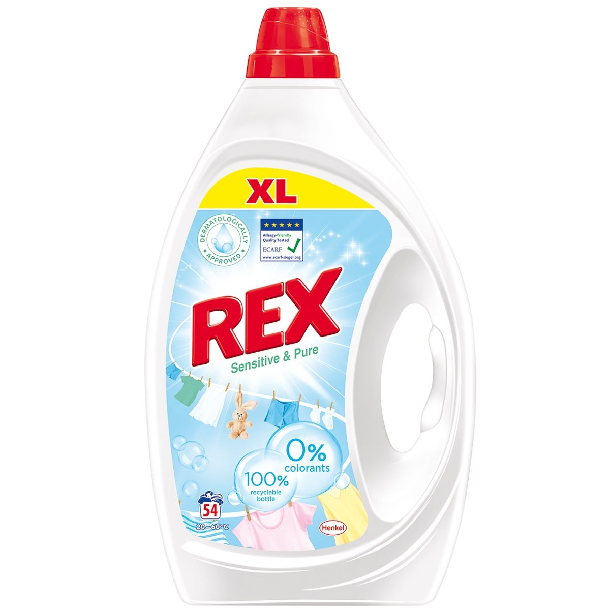 Rex Sensitive & Pure prací gel (2,43 l)