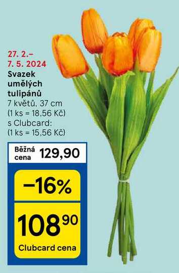Svazek umělých tulipánů