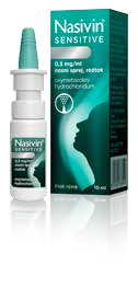Nasivin® Sensitive pro děti 0,25 mg/ml nosní sprej, roztok, 10 ml