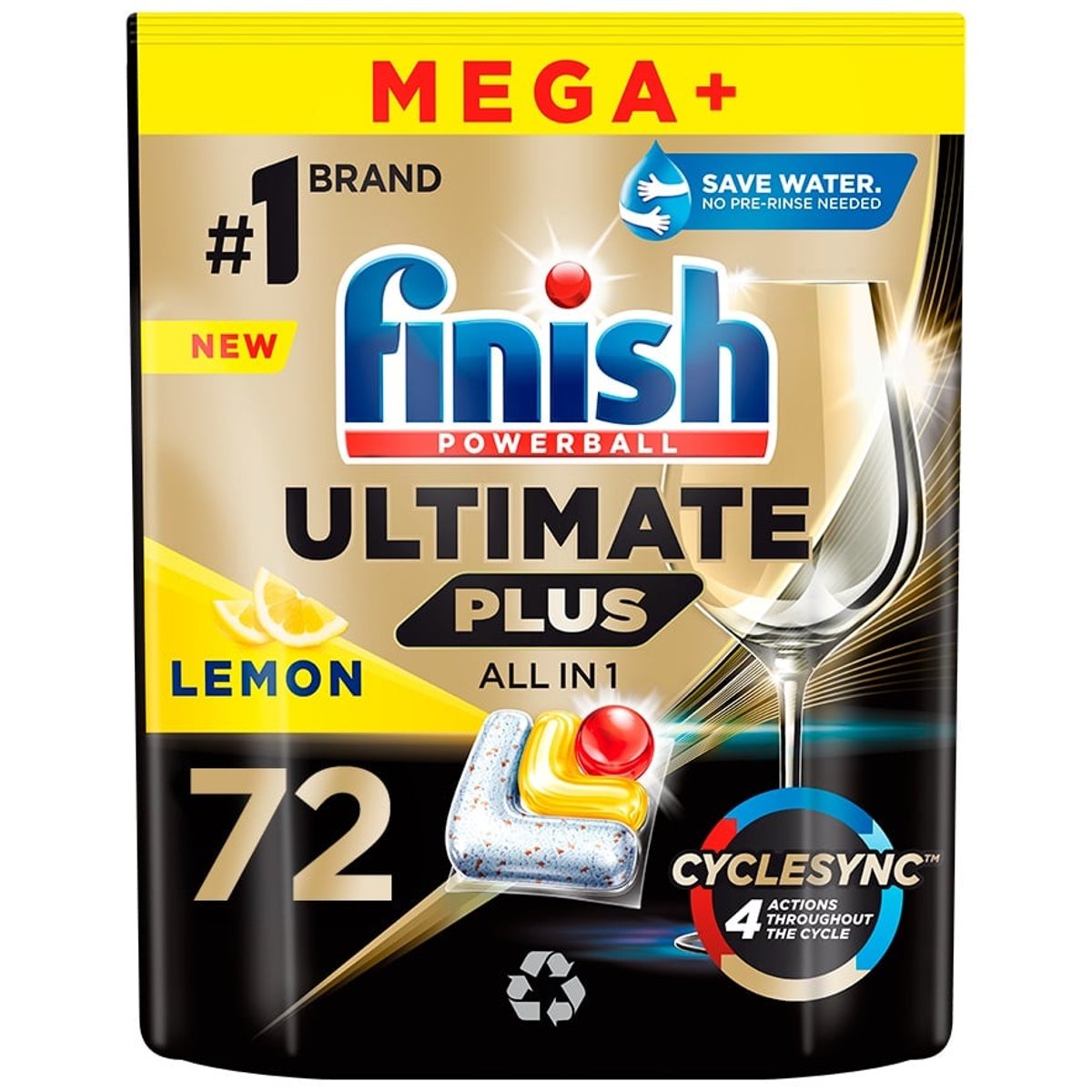Finish Ultimate Plus All in 1 kapsle do myčky nádobí lemon