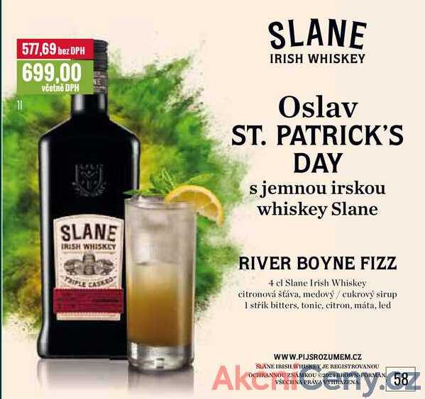 SLANE IRISH WHISKEY 1l
