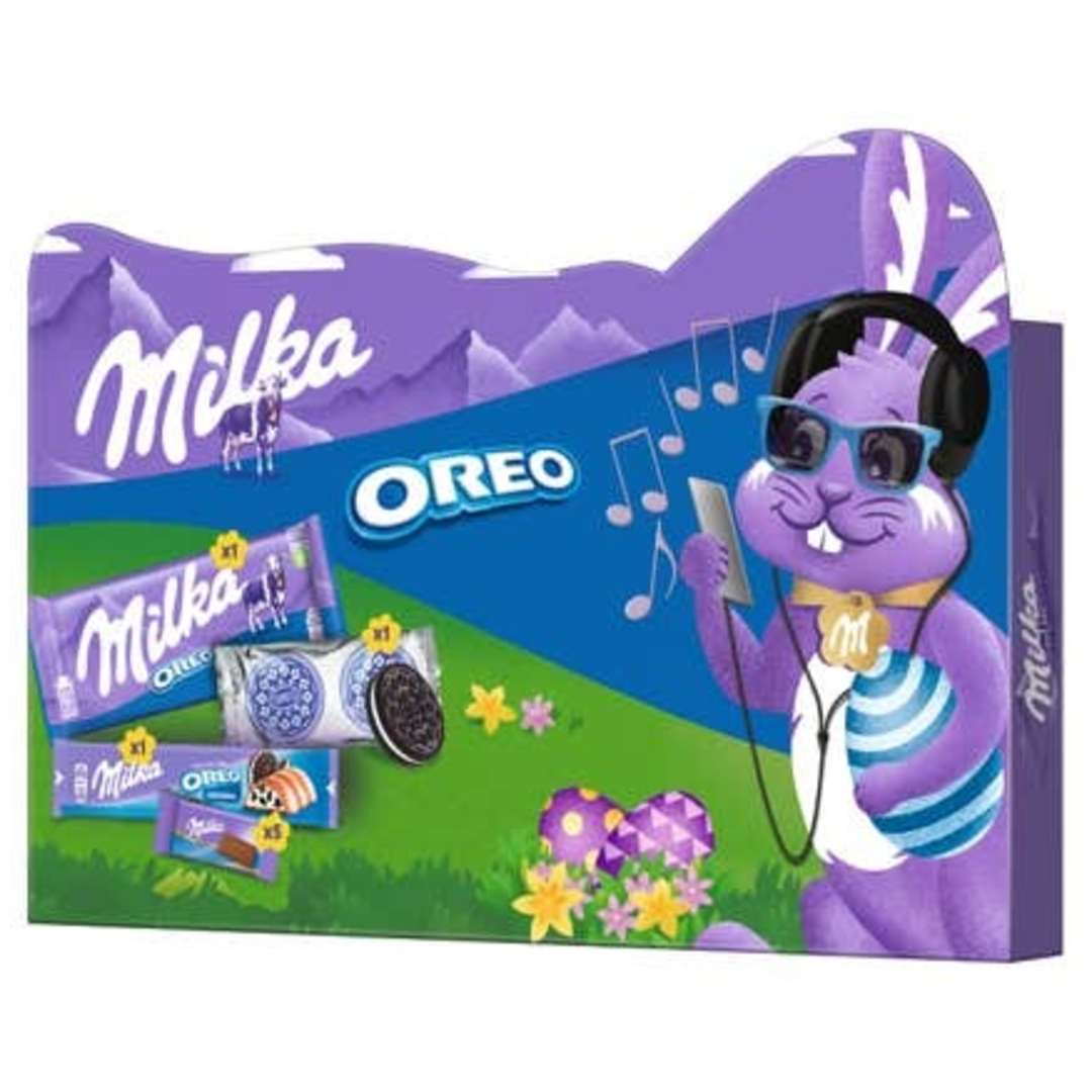 Milka & Oreo dárkové balení, čokoláda, tyčinka a sušenka
