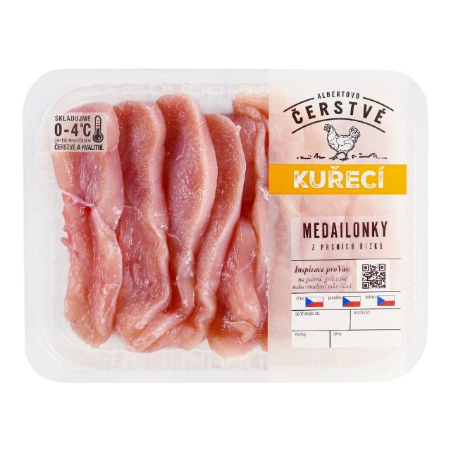 Kuřecí medailonky z prsních řízků chlazené