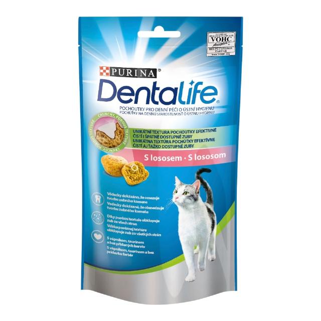 Purina Dentalife Kočičí pochoutka s lososem