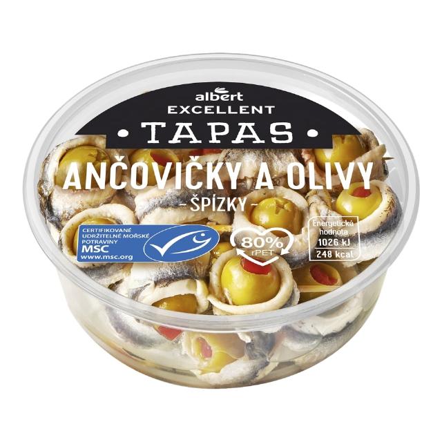 Albert Excellent Tapas Ančovičky a olivy špízy