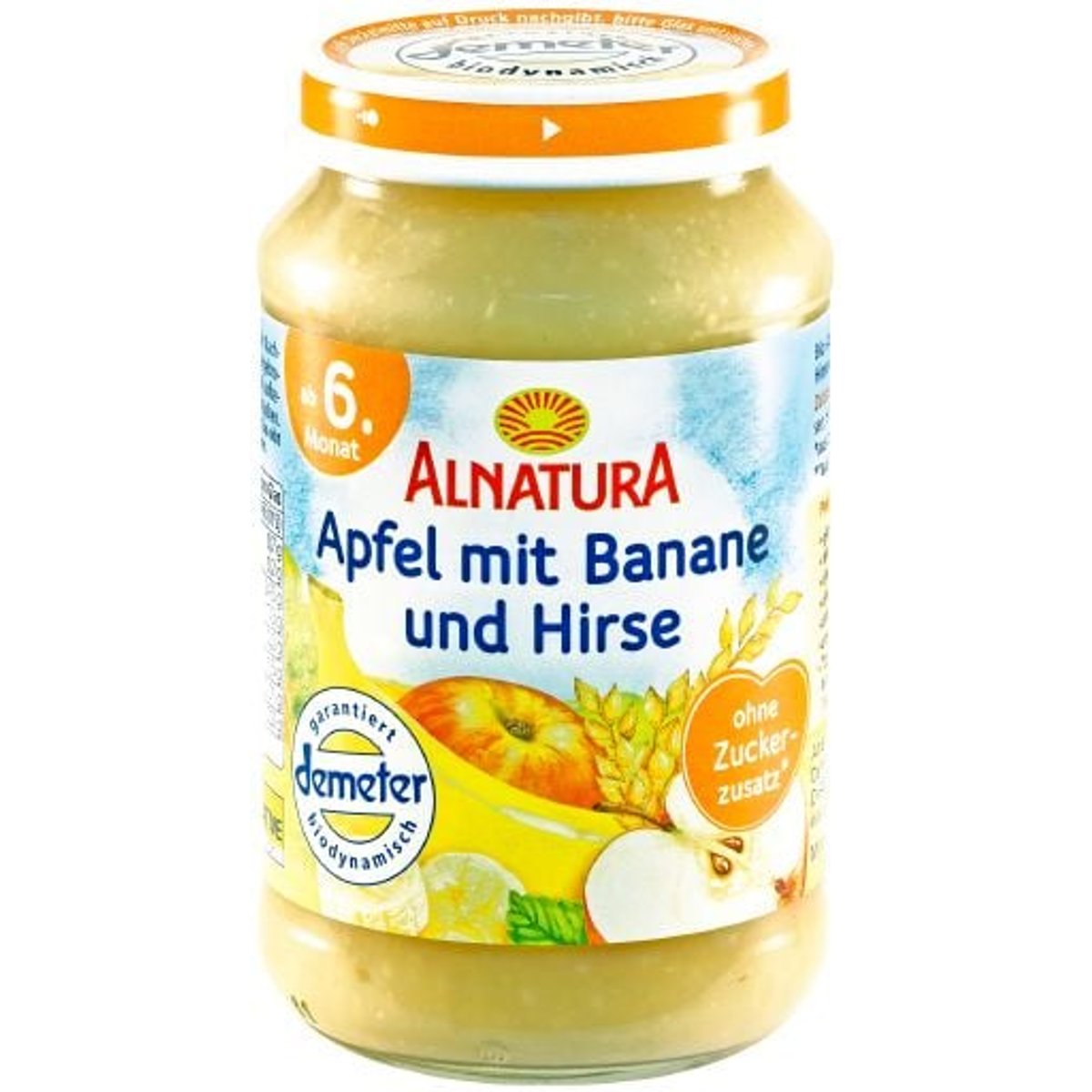 Alnatura BIO Ovocný příkrm s jablky, banány a prosem