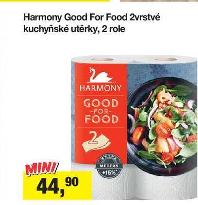 Harmony Good For Food 2vrstvé kuchyňské utěrky, 2 role 