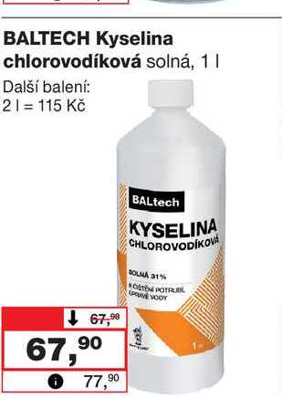 BALTECH Kyselina chlorovodíková solná, 1l