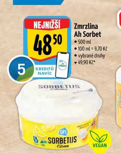  Zmrzlina Ah Sorbet • 500 ml  