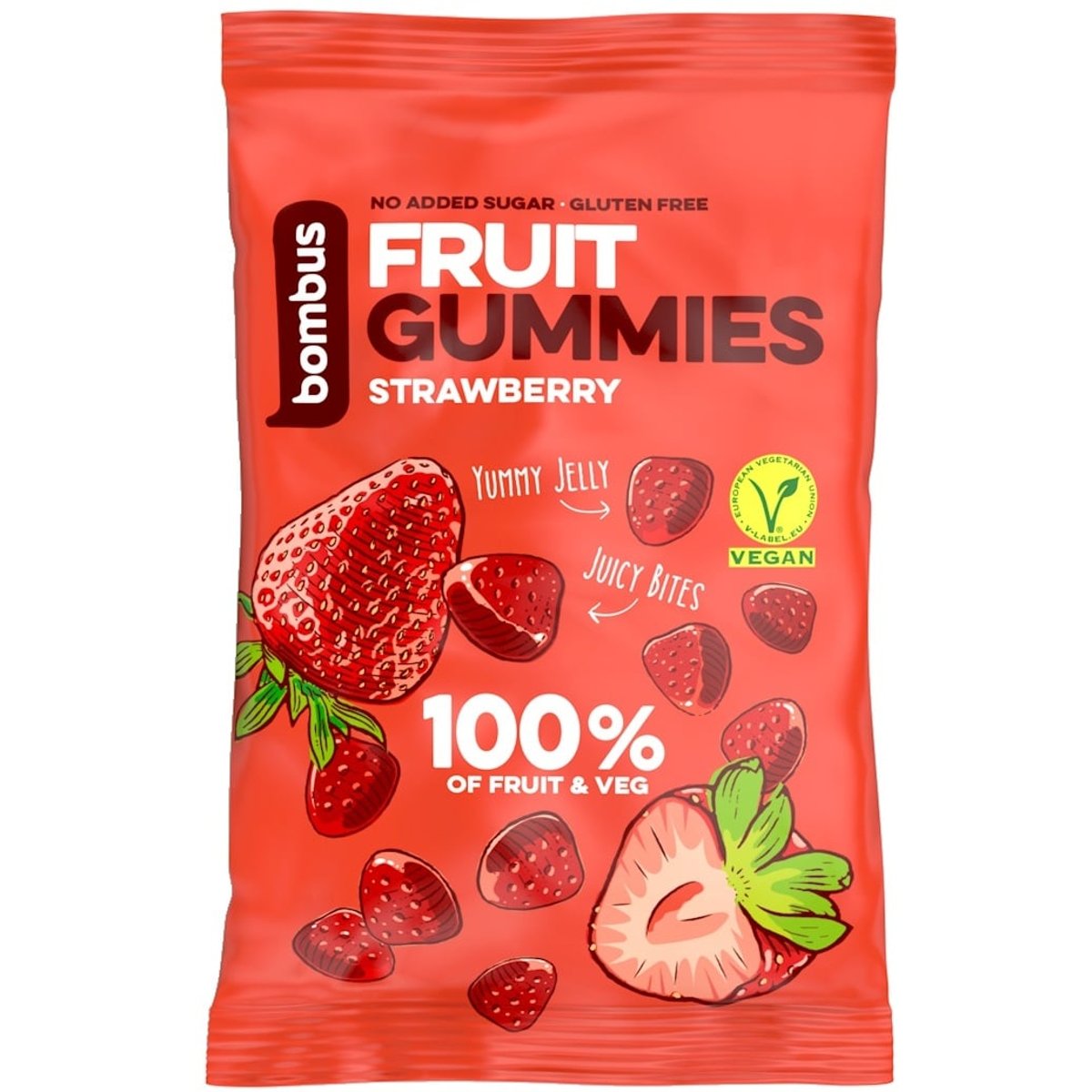 Bombus Fruit Energy Gummies jahodové