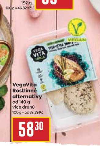 VegaVita Rostlinné alternativy od 140 g 