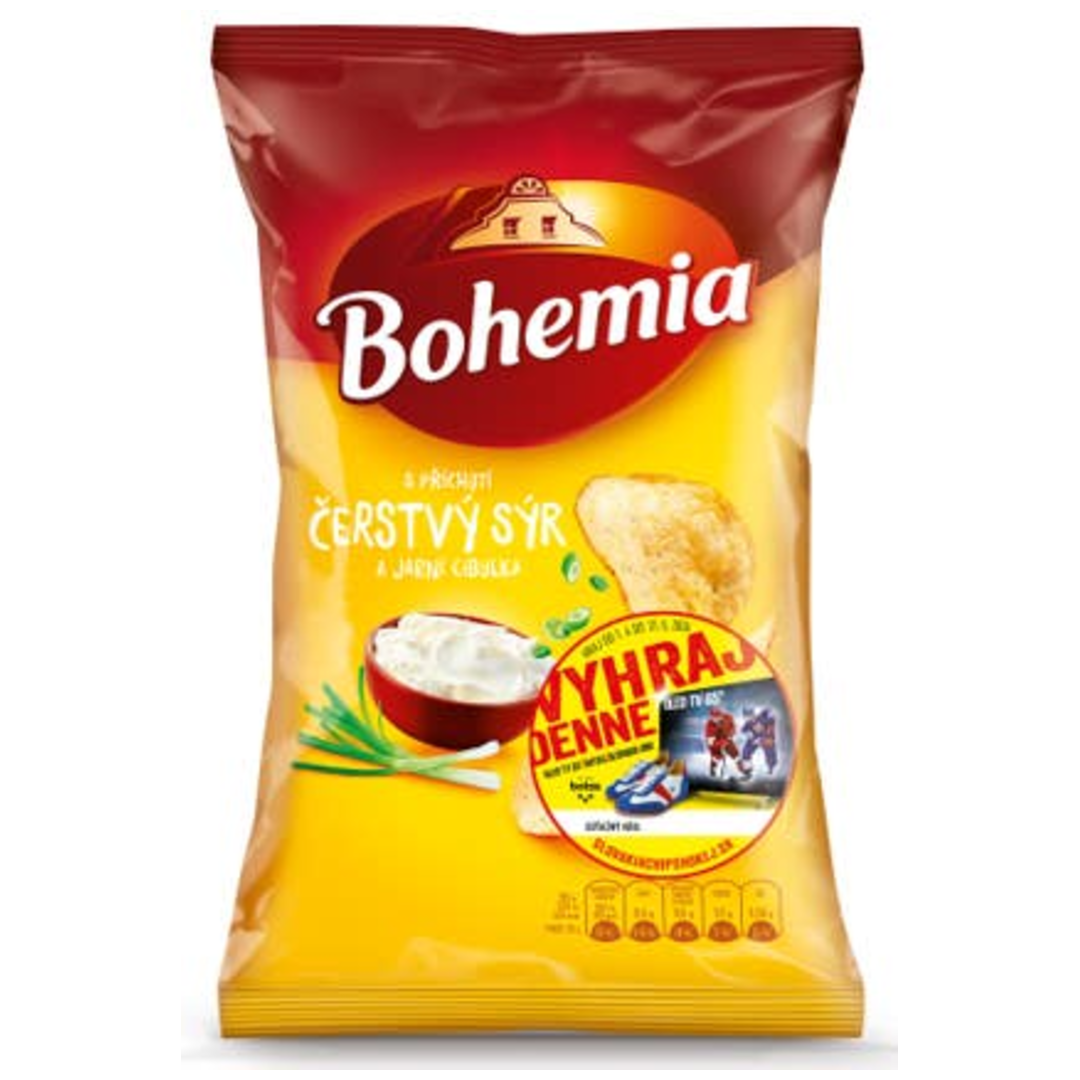 Bohemia Chips Čerstvý sýr a Jarní cibulka