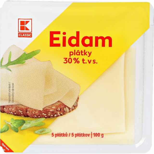 K-Classic Eidam Plátky 30%