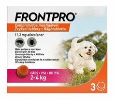 FRONTPRO® antiparazitární žvýkací tablety pro psy (2−4 kg) 3 tablety