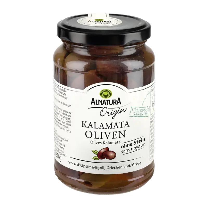 Alnatura BIO Kalamata olivy bez pecky, 350 g