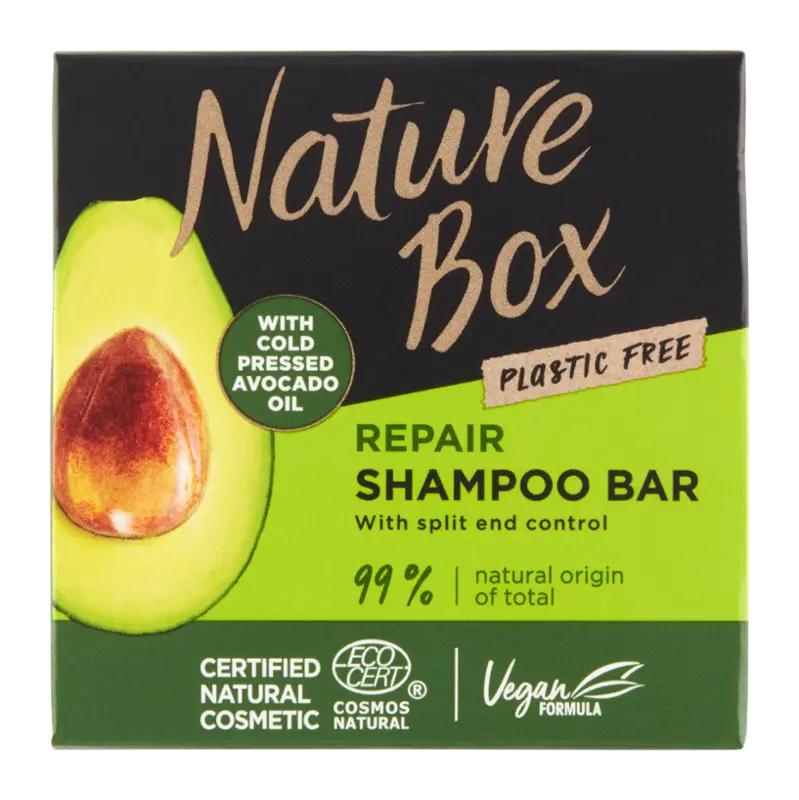 Nature Box Regenerační tuhý šampon Repair & Care Avocado, 85 g