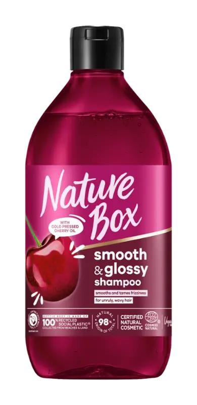 Nature Box Šampon pro hladké vlasy Smooth & Glossy Cherry, 385 ml