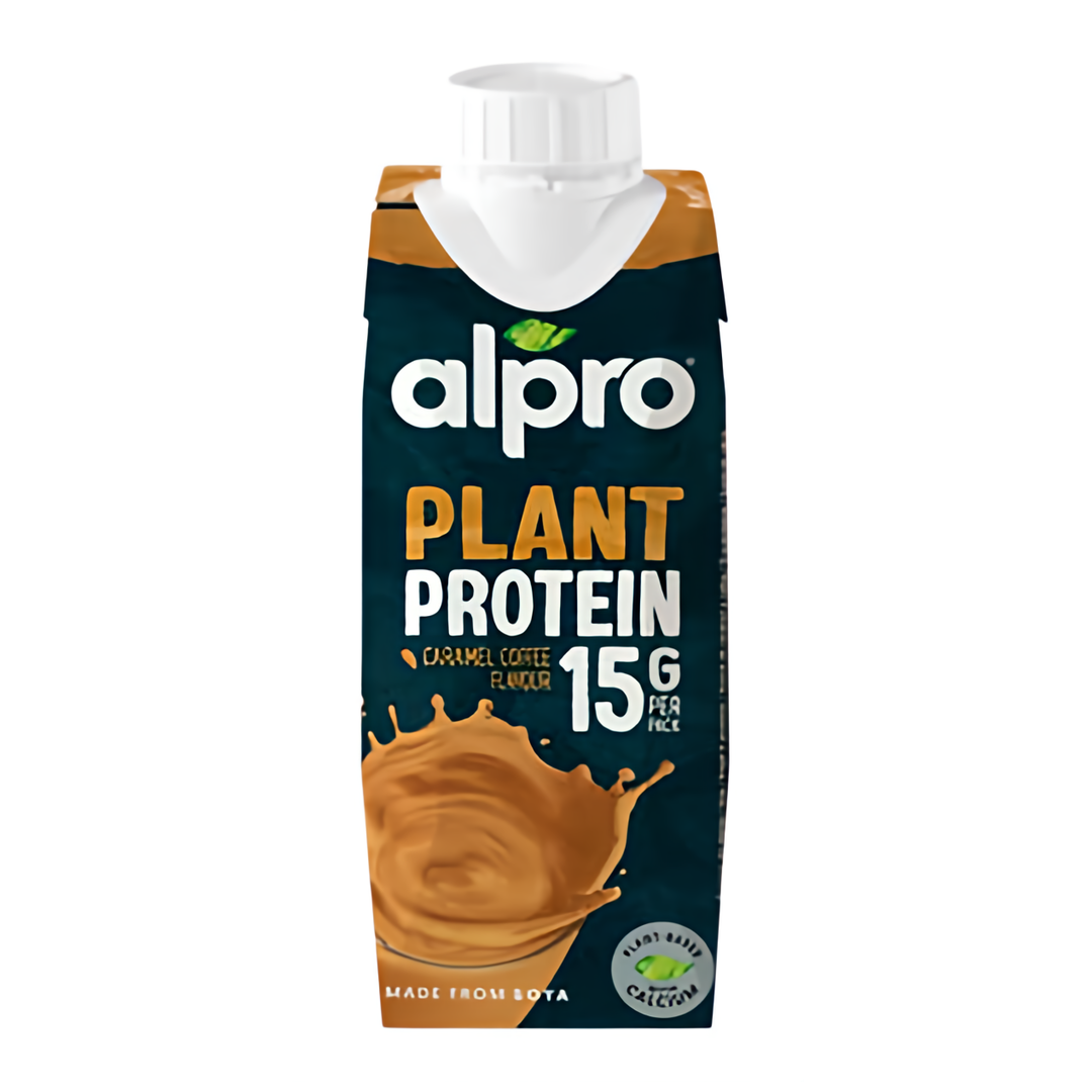 Alpro High Protein sójový nápoj s příchutí karamelu a kávy