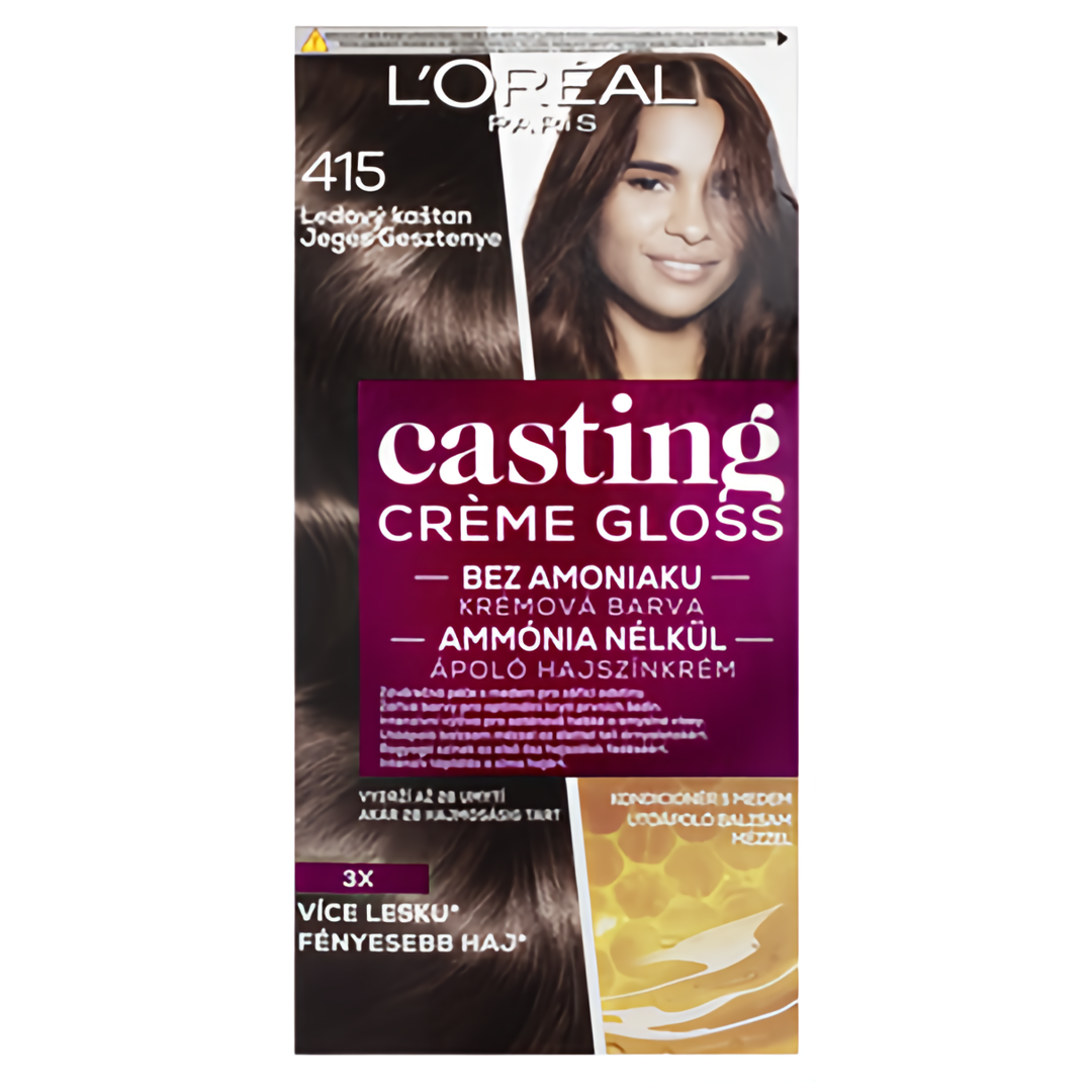 L´Oréal Paris Casting Creme Gloss semipermanentní barva na vlasy, odstín 415 ledový kaštan