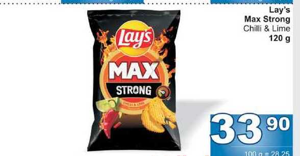 Lay's Max Strong Chilli & Lime 120 g