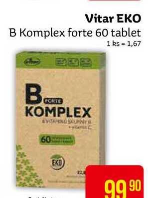 Vitar EKO B Komplex forte 60 tablet