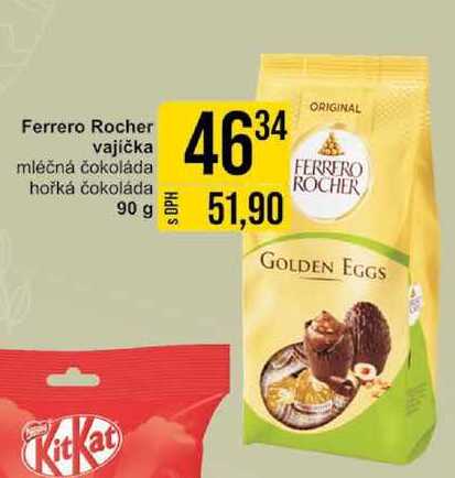 Ferrero Rocher vajíčka mléčná čokoláda, 90 g