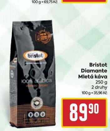 Bristot Diamante Mletá káva 250 g v akci