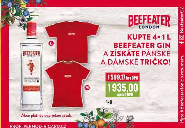 BEEFEATER 4x 1l