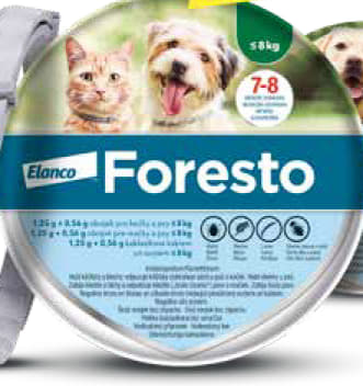 Foresto 1,25 g + 0,56 g obojek pro kočky a psy do 8 kg (délka 38 cm)