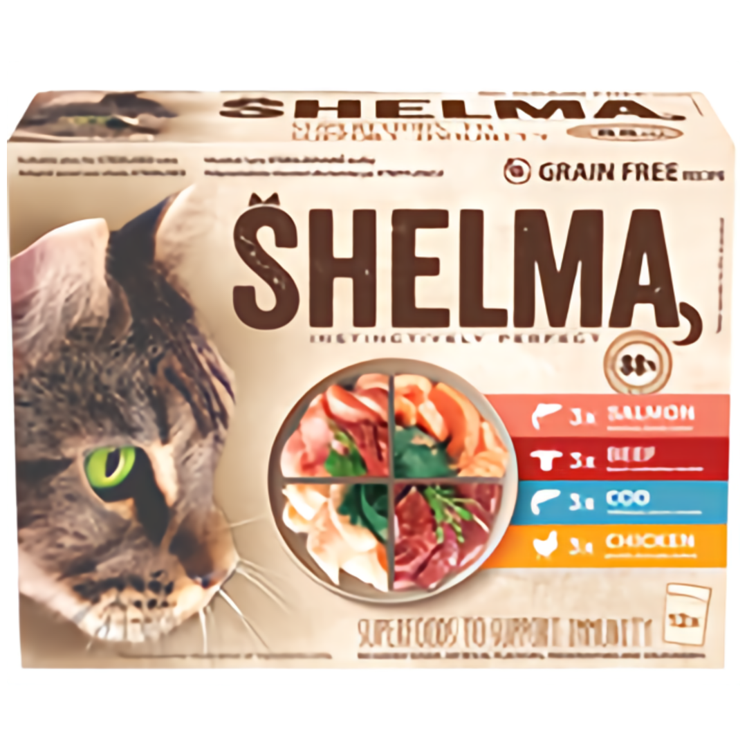 Shelma bezobilné dušené filetky výběr z masa a ryb 12x85g