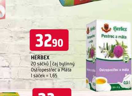 HERBEX 20 sáčků čaj bylinný  