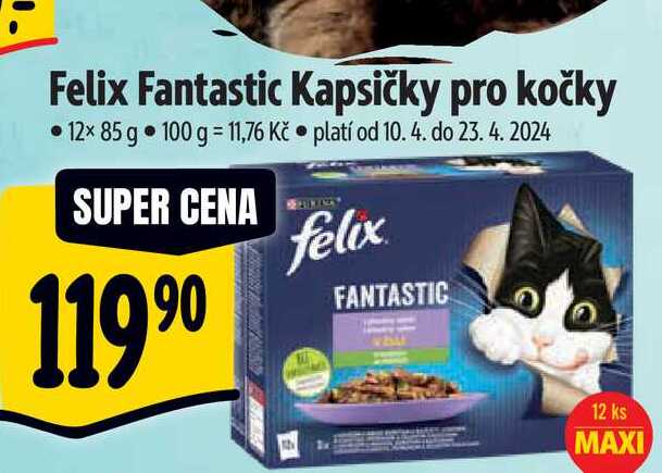 Felix Fantastic Kapsičky pro kočky •12x85 g 