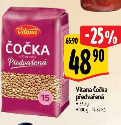  Vitana Čočka předvařená 330 g 