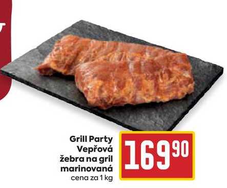 Grill Party Vepřová žebra na gril marinovaná cena za 1 kg 