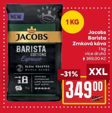 Jacobs Barista Zrnková káva 1kg