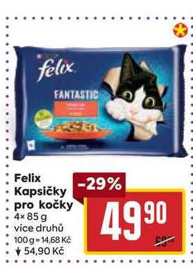 Felix Kapsičky pro kočky 4× 85 g 