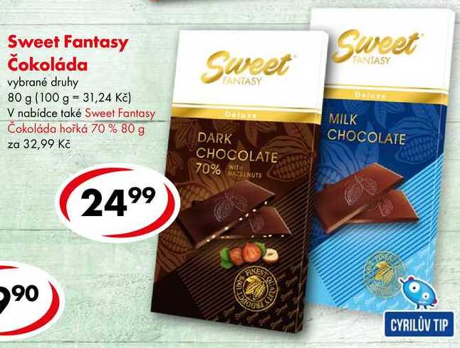 Sweet Fantasy Čokoláda, 80 g