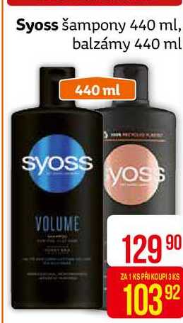Syoss Šampon 400ml, vybrané druhy