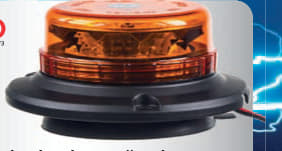 Maják LED diodový - oranžový / 12-24V / 12x 3W LED / magnetické uchycení / ECE R65 R10