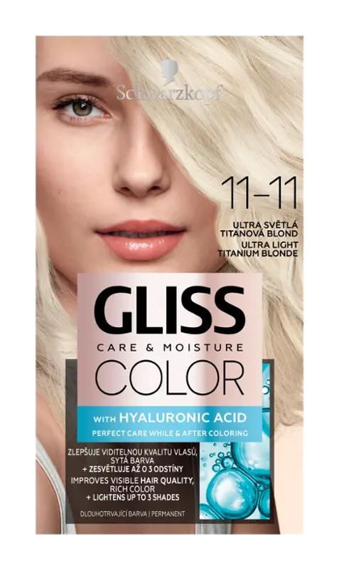 Gliss Color Barva na vlasy 11-11 ultra světlá titanová blond, 1 ks