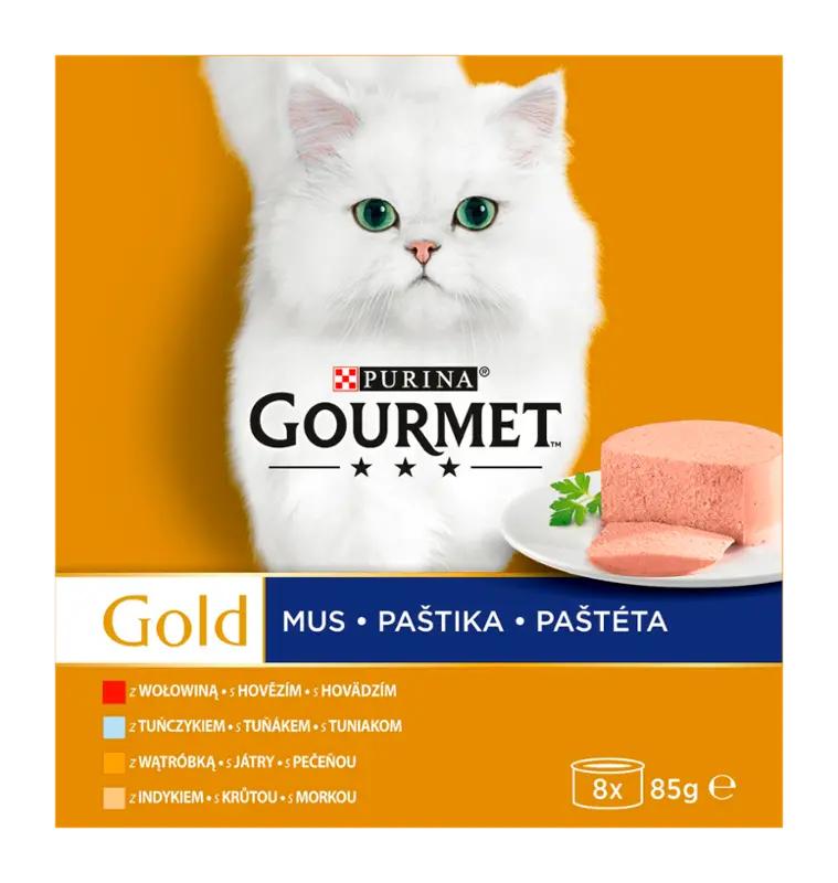 Gourmet Gold Konzervy pro kočky paštiky multipack 8x 85 g, 680 g