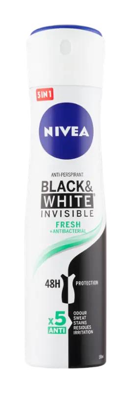 NIVEA Antiperspirant sprej Black & White Invisible Fresh, 150 ml